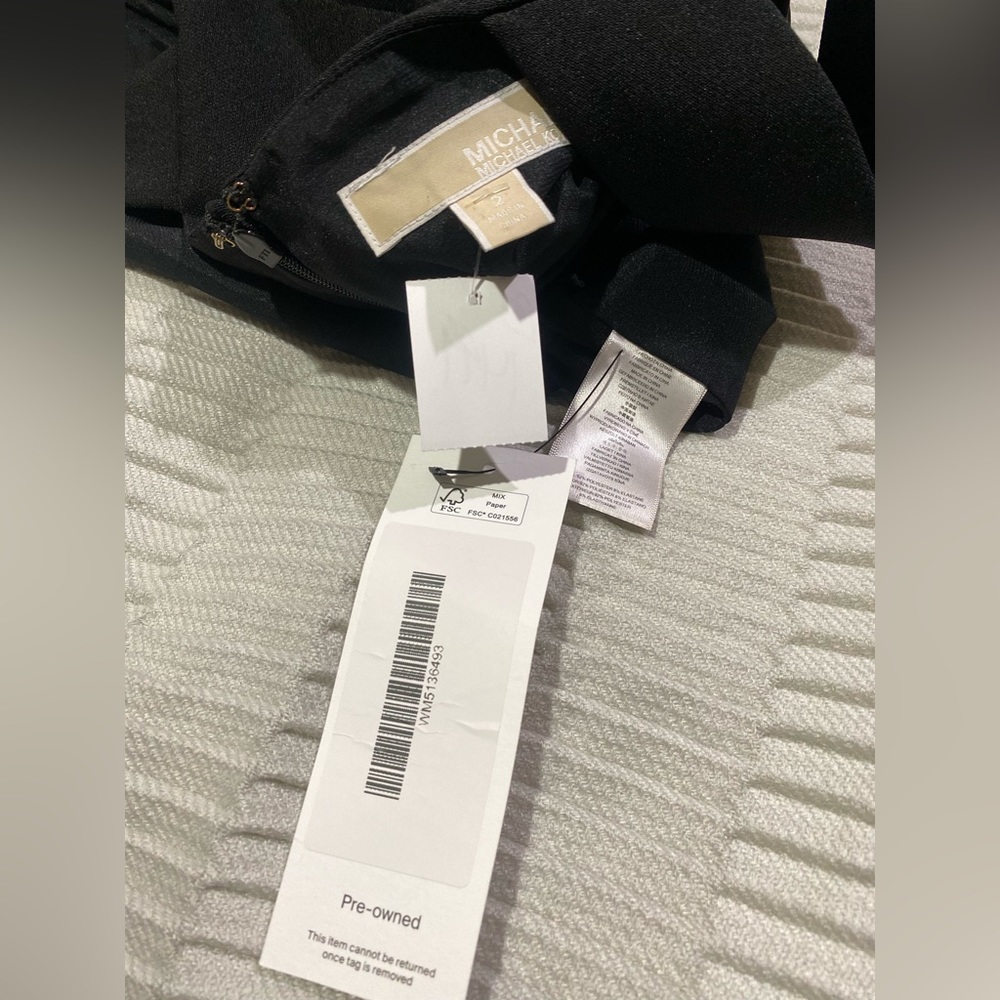 MICHAEL KORS Fit & Flare cocktail dress blk size 2 like new with tag - Picture 12 of 15